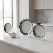 Порцеланов сервиз за хранене 24 части Водовъртеж TOPRAKSAN - Thumbnail 3