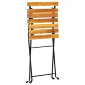 Сгъваеми градински столове, 2 бр., стомана и акация масив - Thumbnail 4