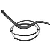 Шезлонг за деца, стомана, черен - Thumbnail 3