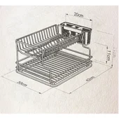 Сушилник за съдове на 2 нива TR KB 005 сребрист TEKNO TEL - Thumbnail 5