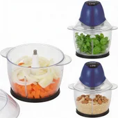 Чопър със стъклена купа 1 л CH-1233BL ELITE - Thumbnail 3