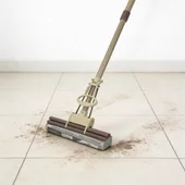 Двоен моп с телескопична дръжка 125x27 см BABADO CREAM - Thumbnail 2