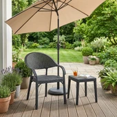 Градински стол Bamboo Rattan сив MEVSIM - Thumbnail 2