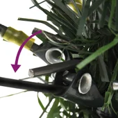 Коледна елха с LED и шишарки, зелена, 120 см, PVC и PE - Thumbnail 8