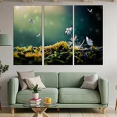 Летящи сини пеперуди - картина пано за стена - Thumbnail 2