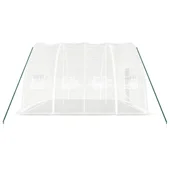 Оранжерия със стоманена рамка бяла 24 м² 6x4x2,85 м - Thumbnail 4