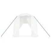 Оранжерия със стоманена рамка бяла 40 м² 20x2x2 м - Thumbnail 3