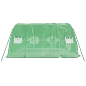 Оранжерия със стоманена рамка зелена 20 м² 5x4x2,3 м - Thumbnail 4