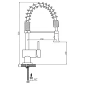 Смесител за кухня с изтеглящ се душ ICL 7561017 INTER CERAMIC - Thumbnail 2