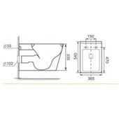 Структура за вграждане Rapid SL GROHE с квадратен бутон + тоалетна чиния ICC 3534 - Thumbnail 10