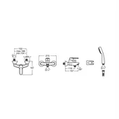 Eдноръкохватков смесител за душ/вана Victoria-N ROCA - Thumbnail 2