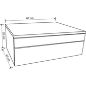 Плот за баня Елма 60х20х46 см амари дъб INTER CERAMIC - Thumbnail 3