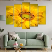 Близък план на слънчоглед - картина пано за стена - Thumbnail 3