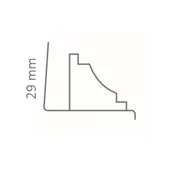 Бял декоративен профил за ламперия 2.70 м VILO - Thumbnail 2