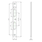 Фалцов насрещник за брава 70мм никел SONICO в блистер - Thumbnail 2