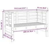Градинска пейка 111,5x53x71 см масивна дугласка дървесина - VL825140 - Thumbnail 9