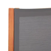 Градински стол с подложка за крака сив 64 x 92 x 83 см - Thumbnail 7