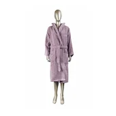 Халат за баня с качулка L светлолилав MIKA - Thumbnail 1