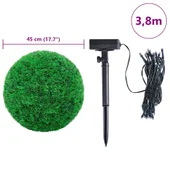 Изкуствени топки от чемшир 2 бр. с LED светлини  зелени 45 см - Thumbnail 9