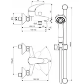 Стенен смесител за вана и душ Orion VIDIMA - Thumbnail 2