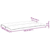 Възглавница за градинска пейка кремава 150x(50+50)x7 см оксфорд - VL315018 - Thumbnail 9