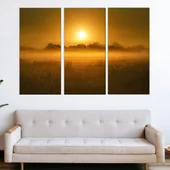 Живописен блатен изгрев - картина пано за стена - Thumbnail 2